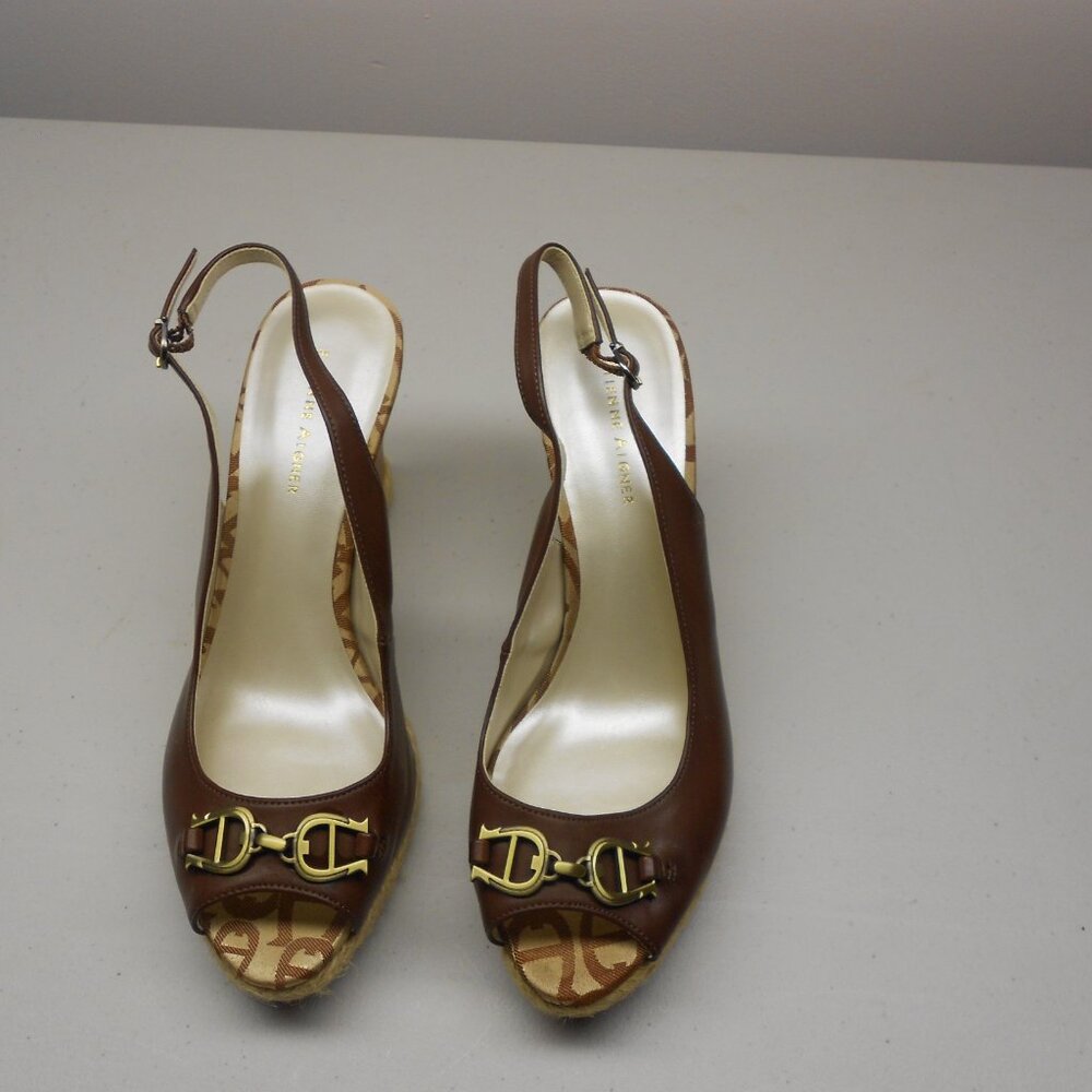 Etienne Aigner women's slingback wedge sandal size 10M